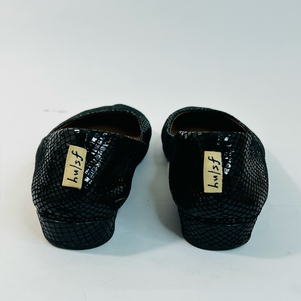 French Sole FS/NY Zeppa Slip-On Flat in Black Snakeskin Leather size 8.5 - Picture 10 of 13